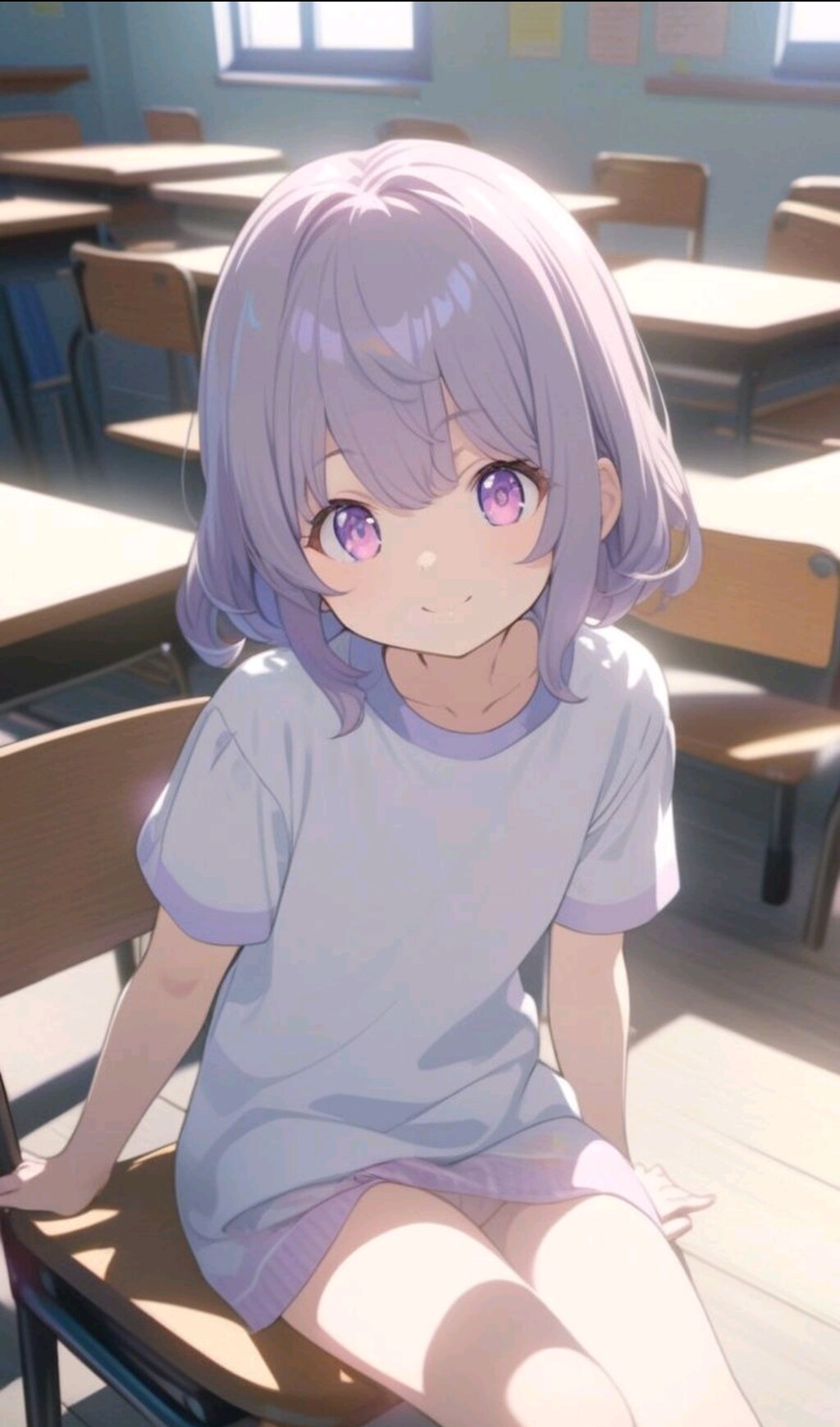 紫髪の小さな女の子