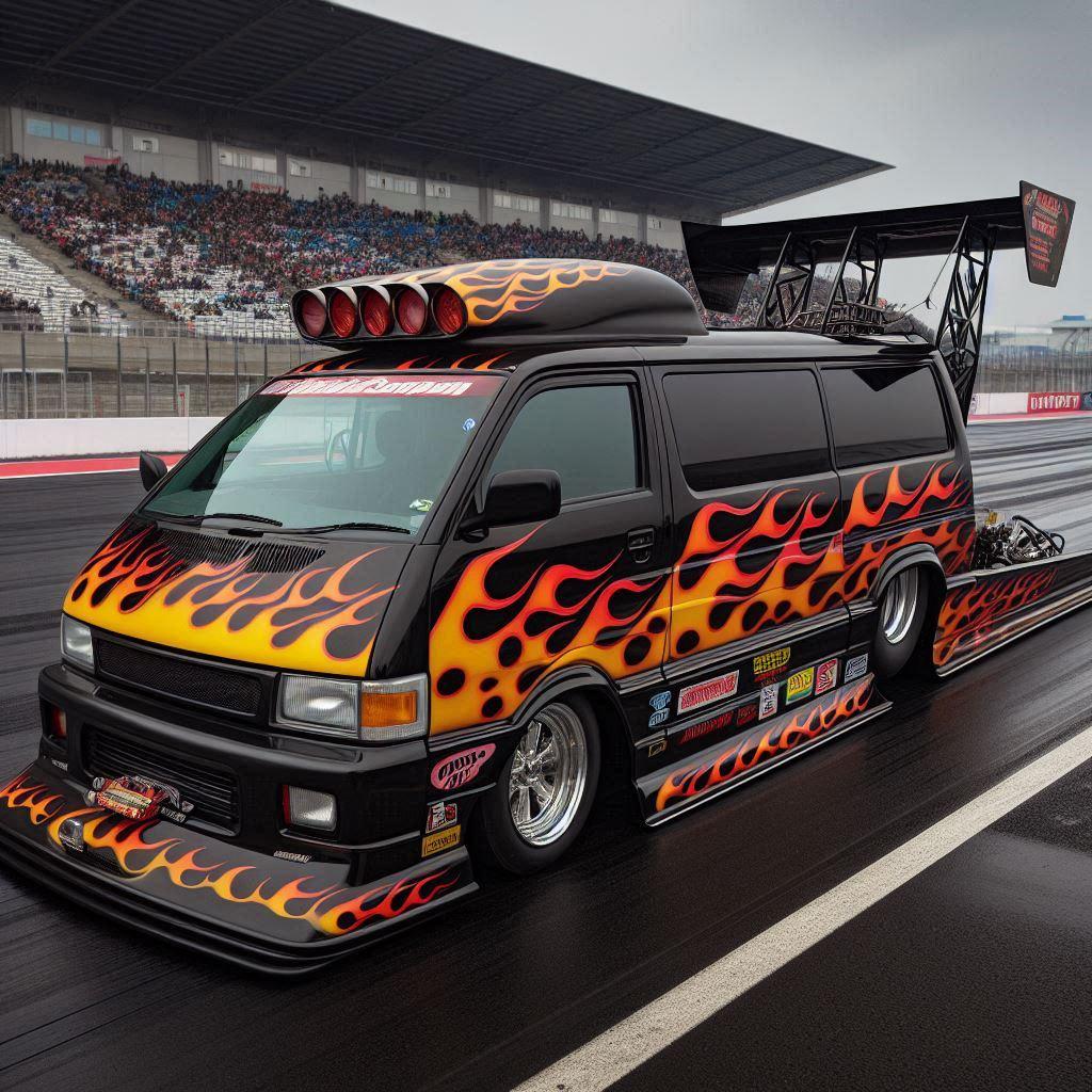 ハイエースのドラッグカー | の人気AIイラスト・グラビア