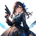 【習作】銃を持つ女の子　( プロンプト一部引用 ) 4枚目
