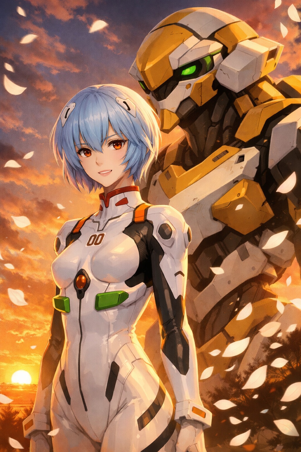 綾波レイと零号機