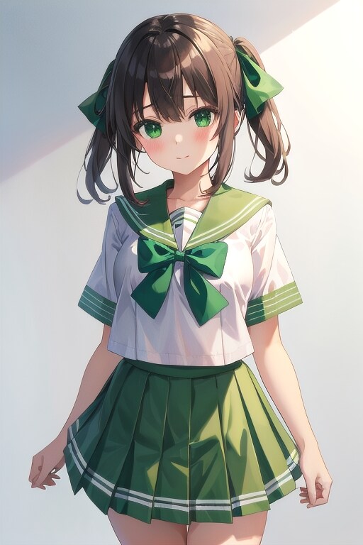 緑セーラー服