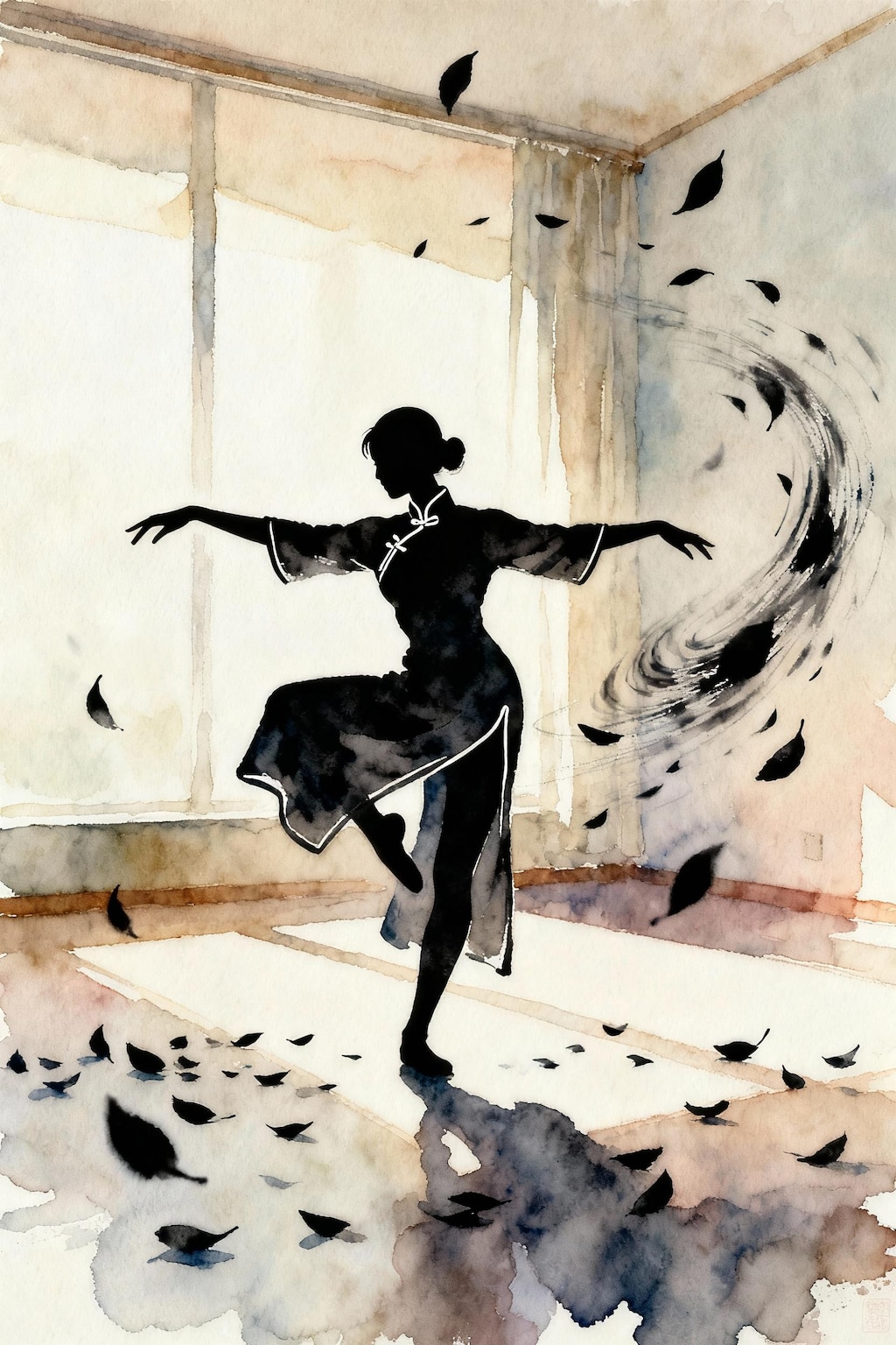 チャイナドレスでダンス