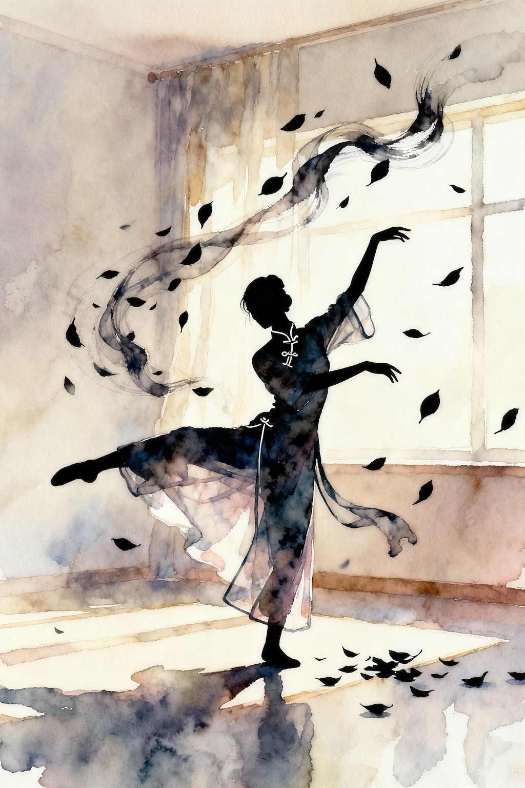 チャイナドレスでダンス