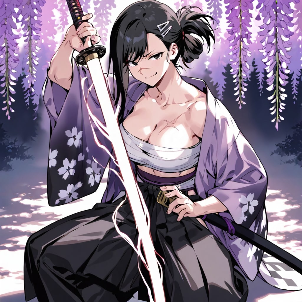 女浪人（刀を抜く）