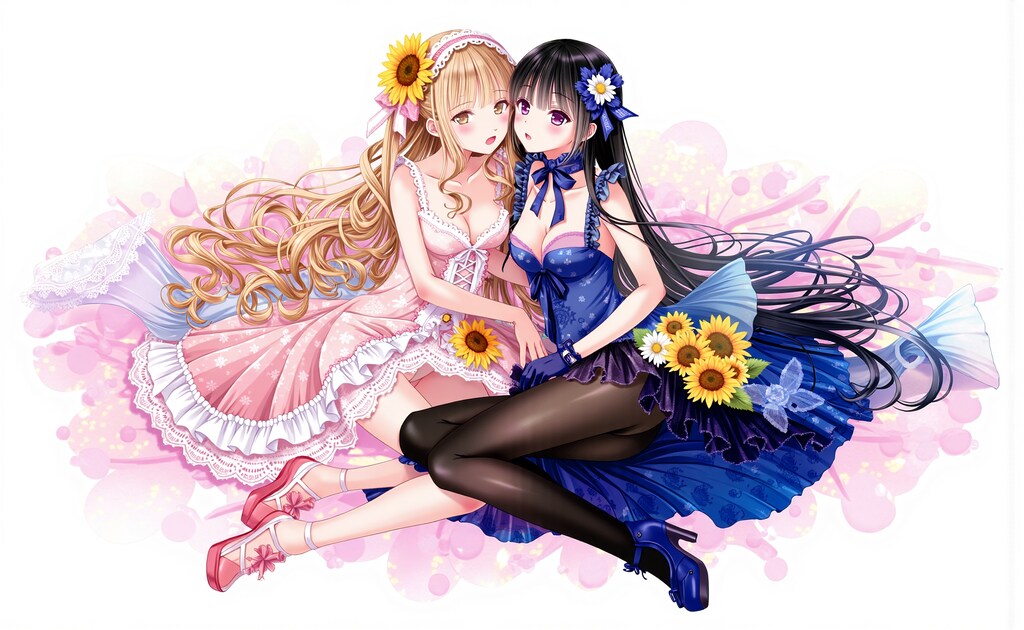 花瓣交織の絢爛なる百合女子