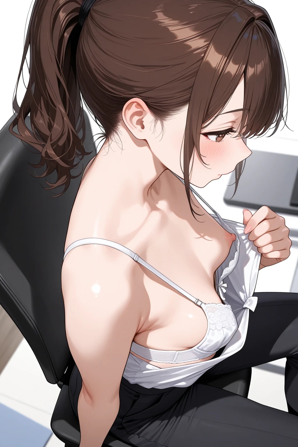 半脱ぎOL