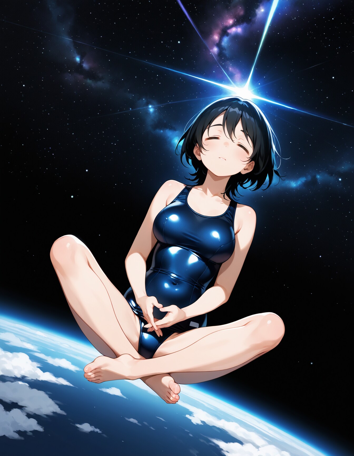 宇宙とスク水