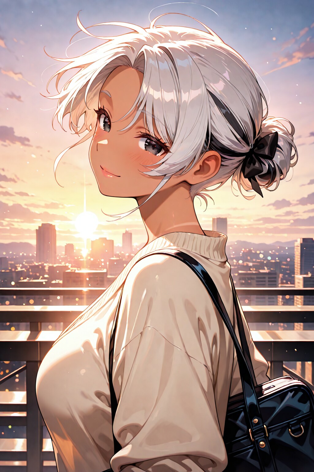 白と夕暮れ①
