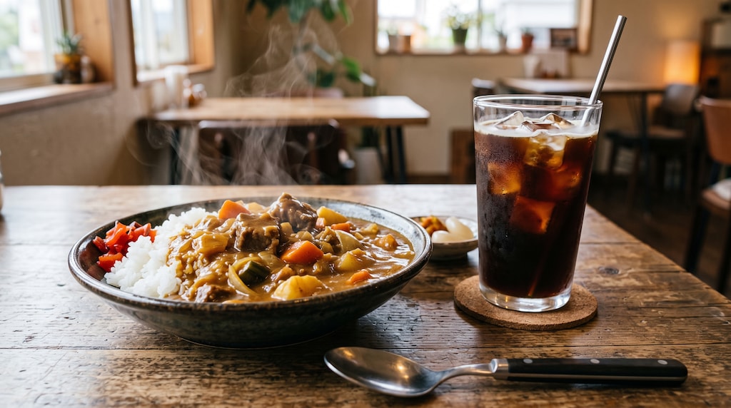 摩訶不思議食堂の具沢山カレーライス