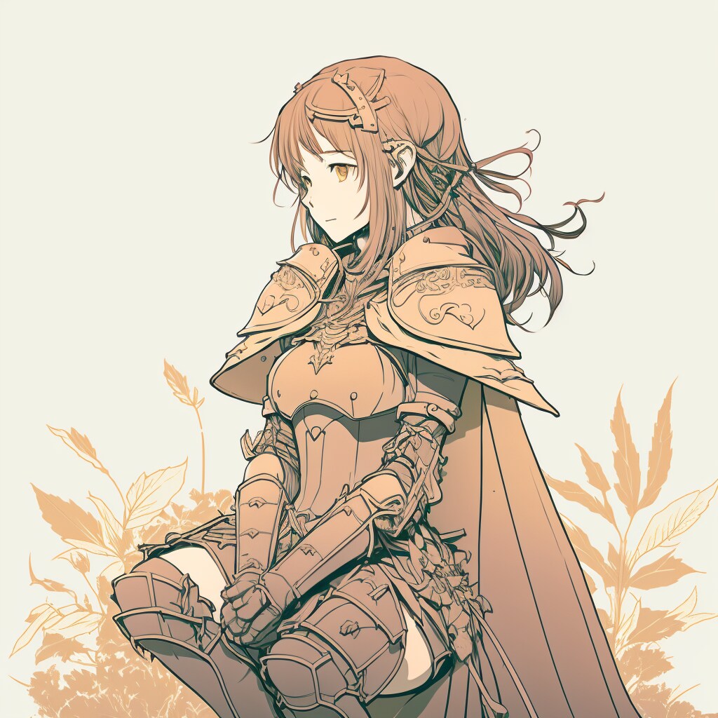 涼しげな表情で座る美少女騎士