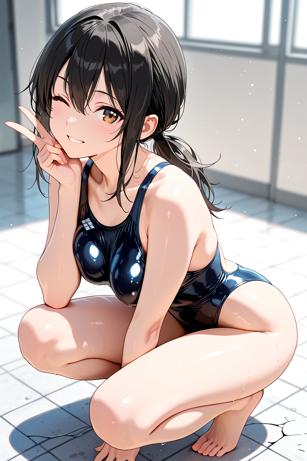 しゃがみピース✌️✨
