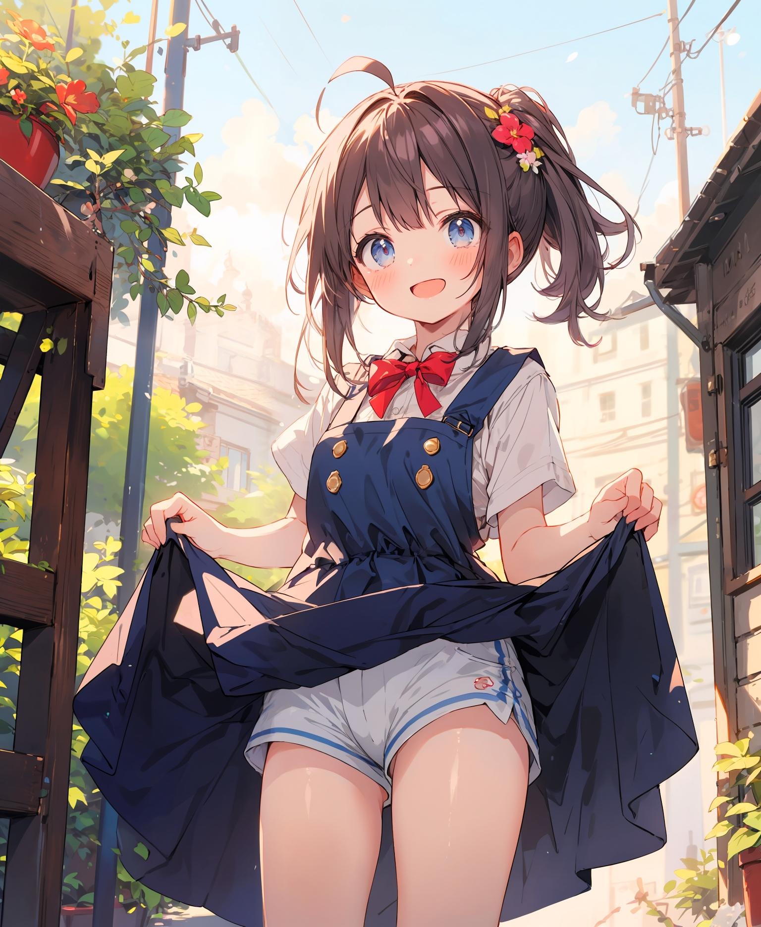 実は履いてましたぁ少女