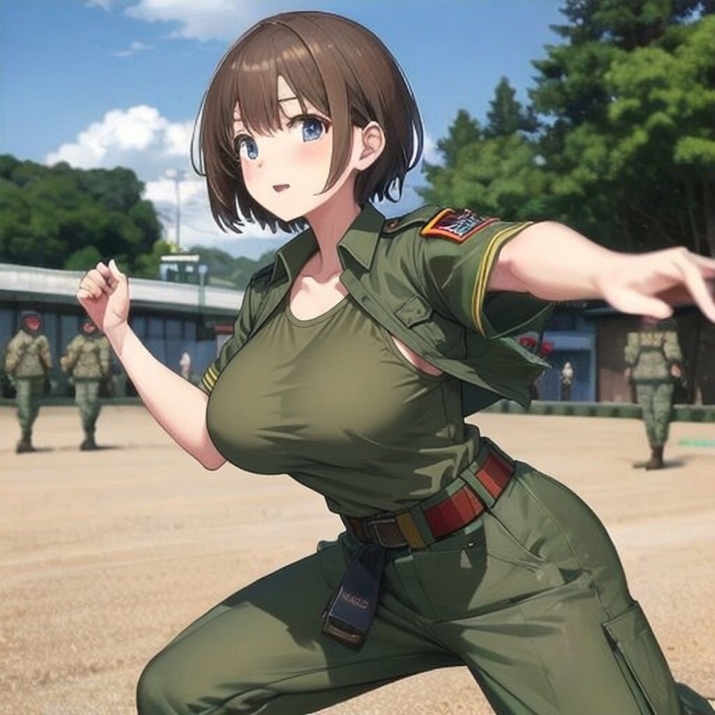 訓練中女子