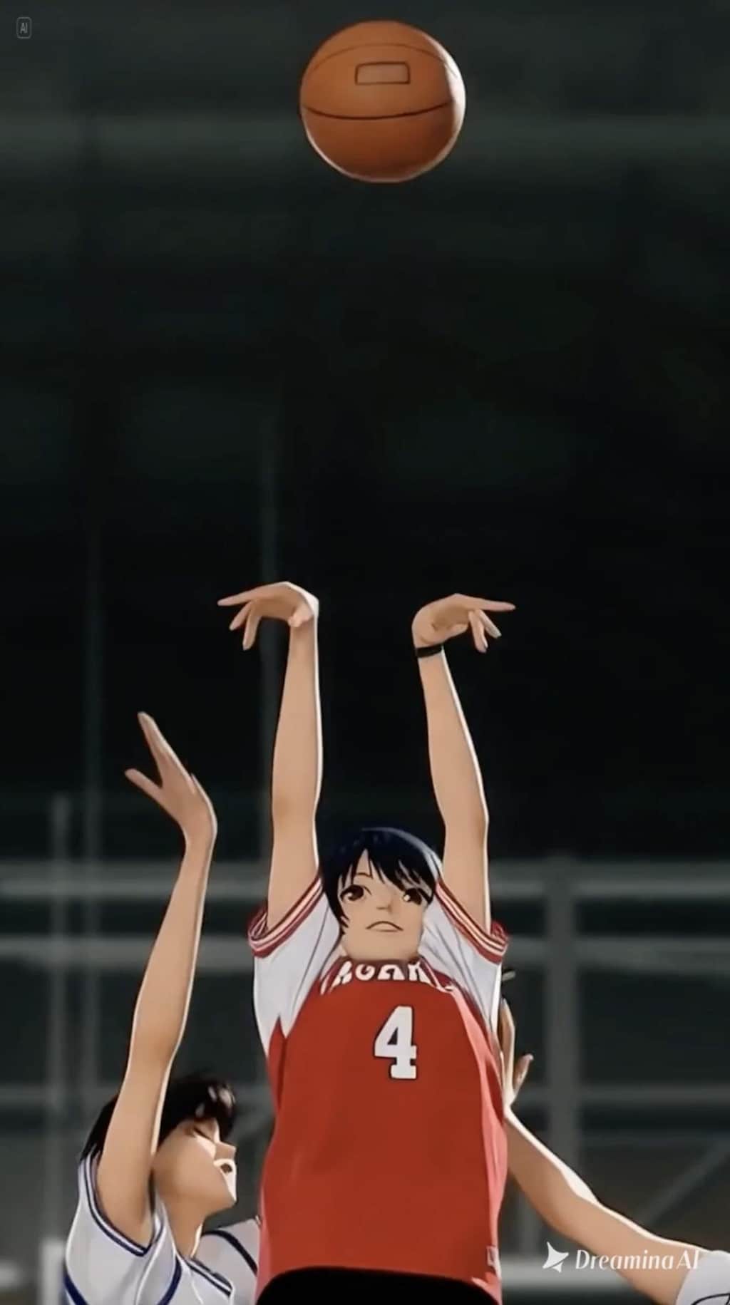 女バスのジャンプシュート383