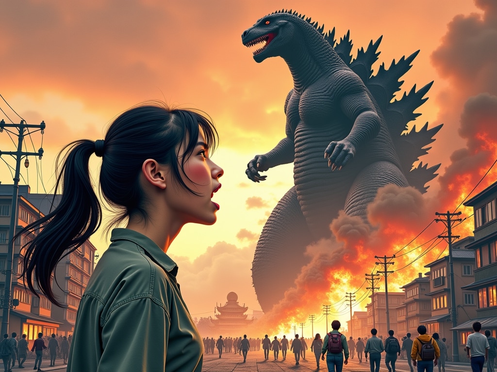 A monster embodying the Japanese people's feelings toward the atomic bomb.