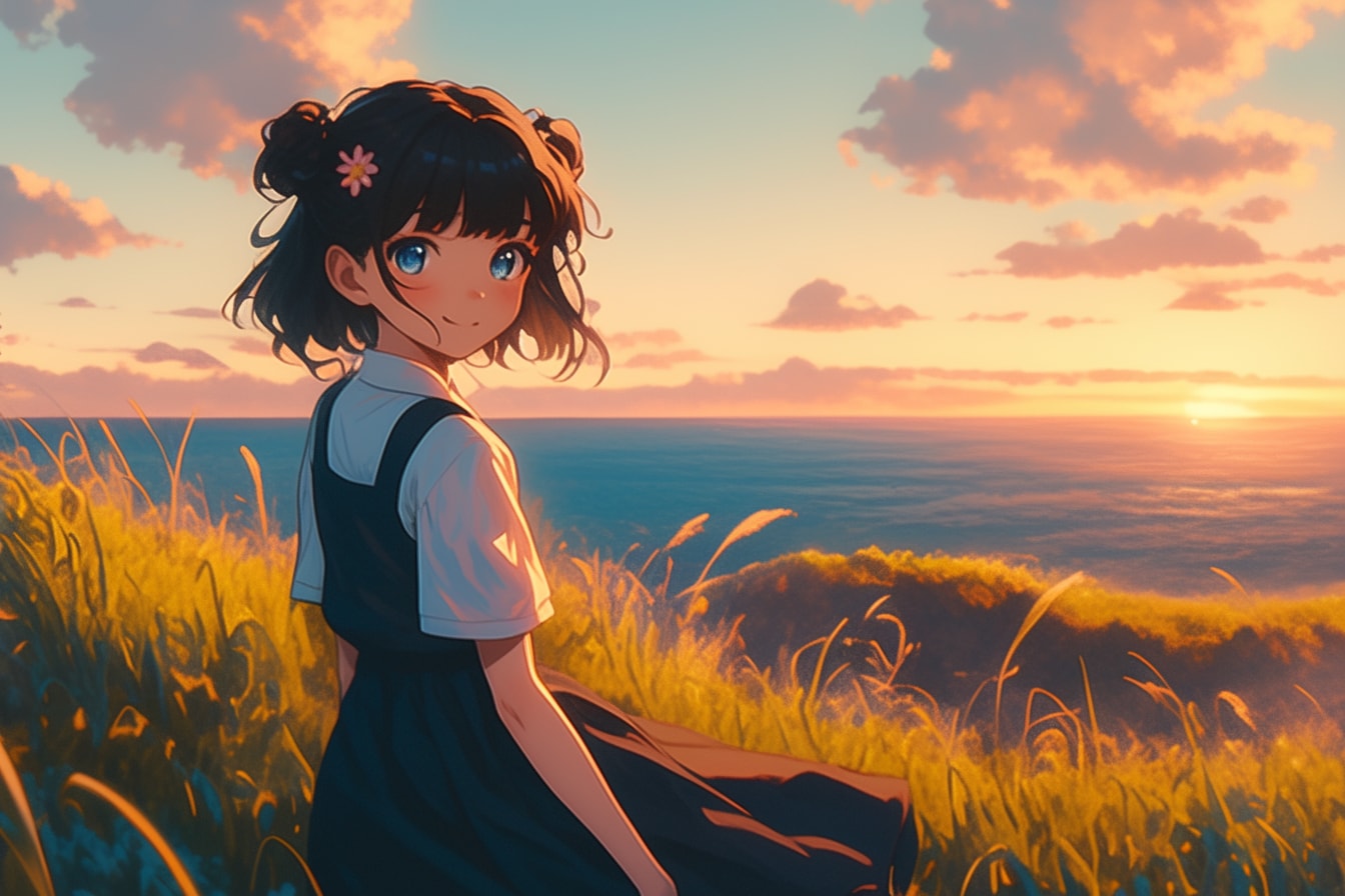 夕暮れのおだんごちゃん🍡✨89 | の人気AIイラスト・グラビア