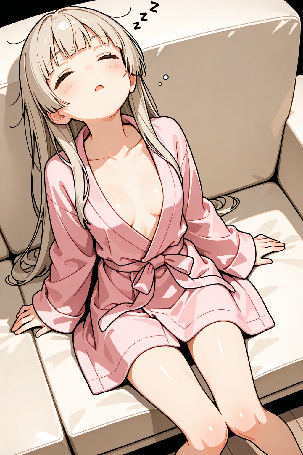 無防備な寝顔『今日は深夜アニメみるん･･････Zzz』
