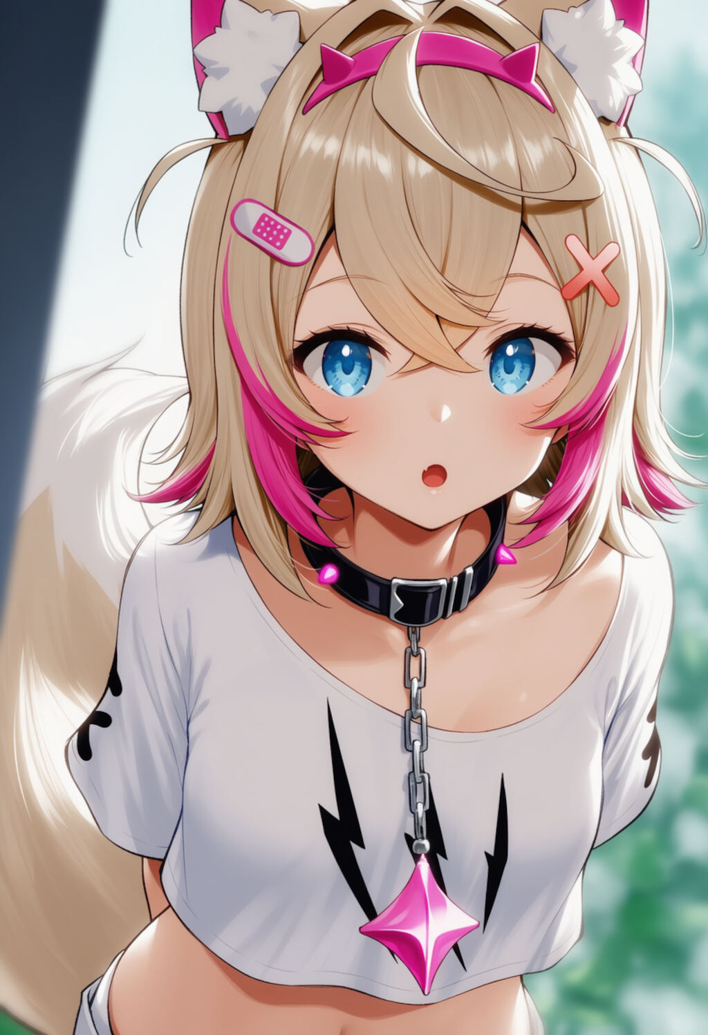 モコちゃんが物陰からジッと見つめているだけ