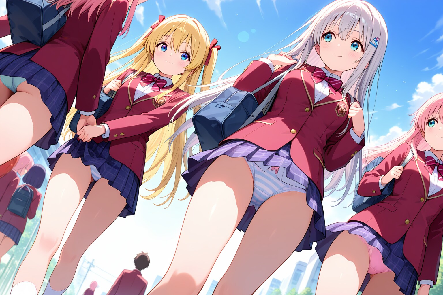 通学中の少女達