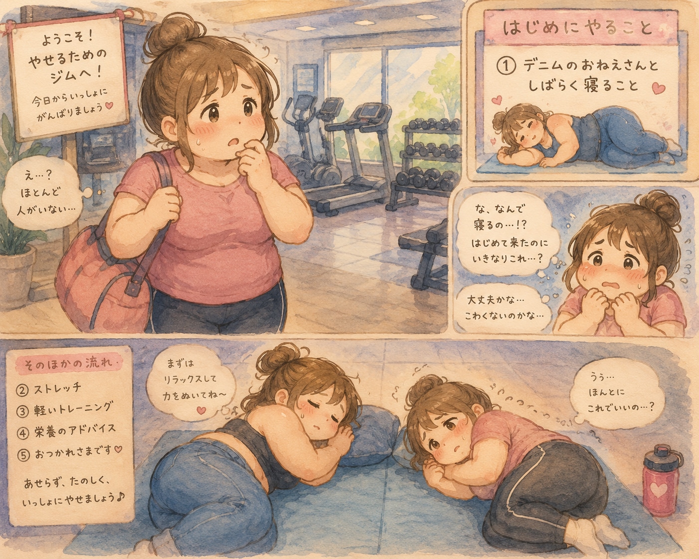 変なジムに来てしまったおねえさん