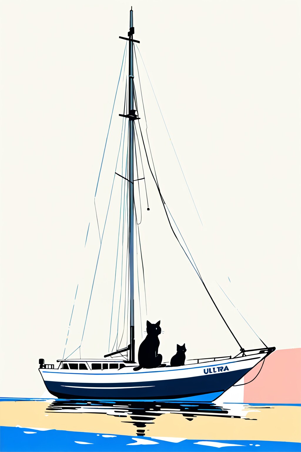 【Today's illustration】「キャット&ボート」