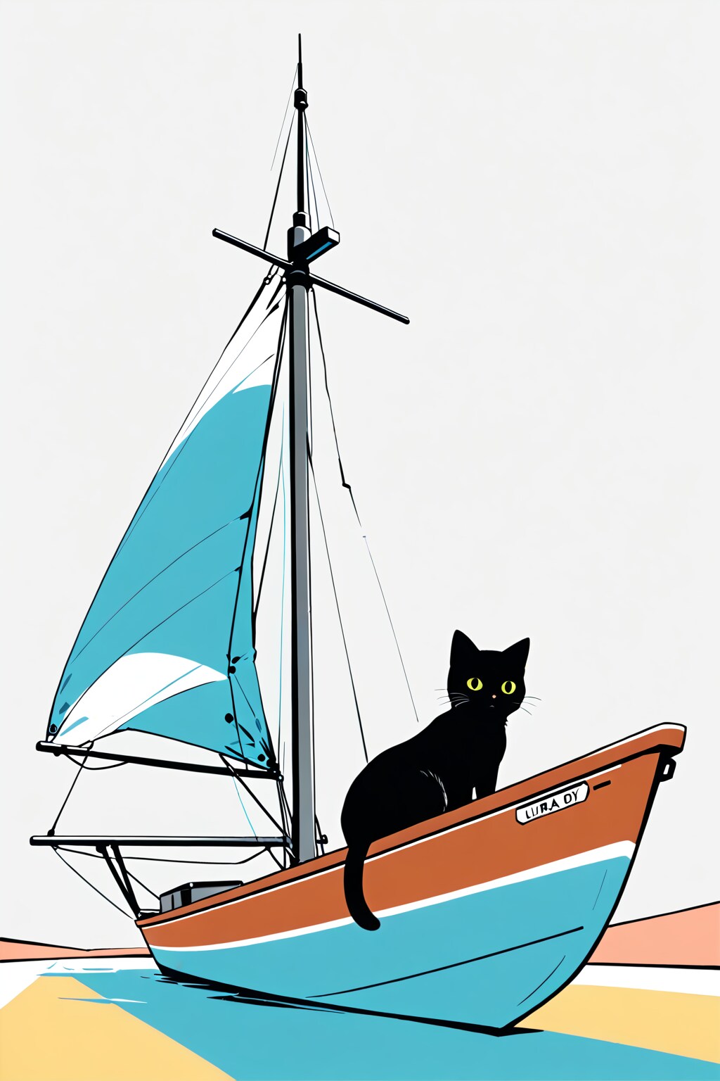 【Today's illustration】「キャット&ボート」