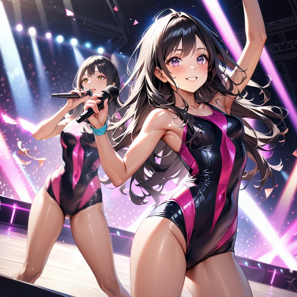 競泳水着アイドルＫＥＭ４８のライブ！