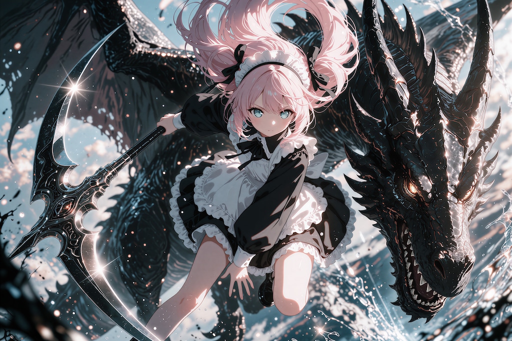 メイドさんと黒龍