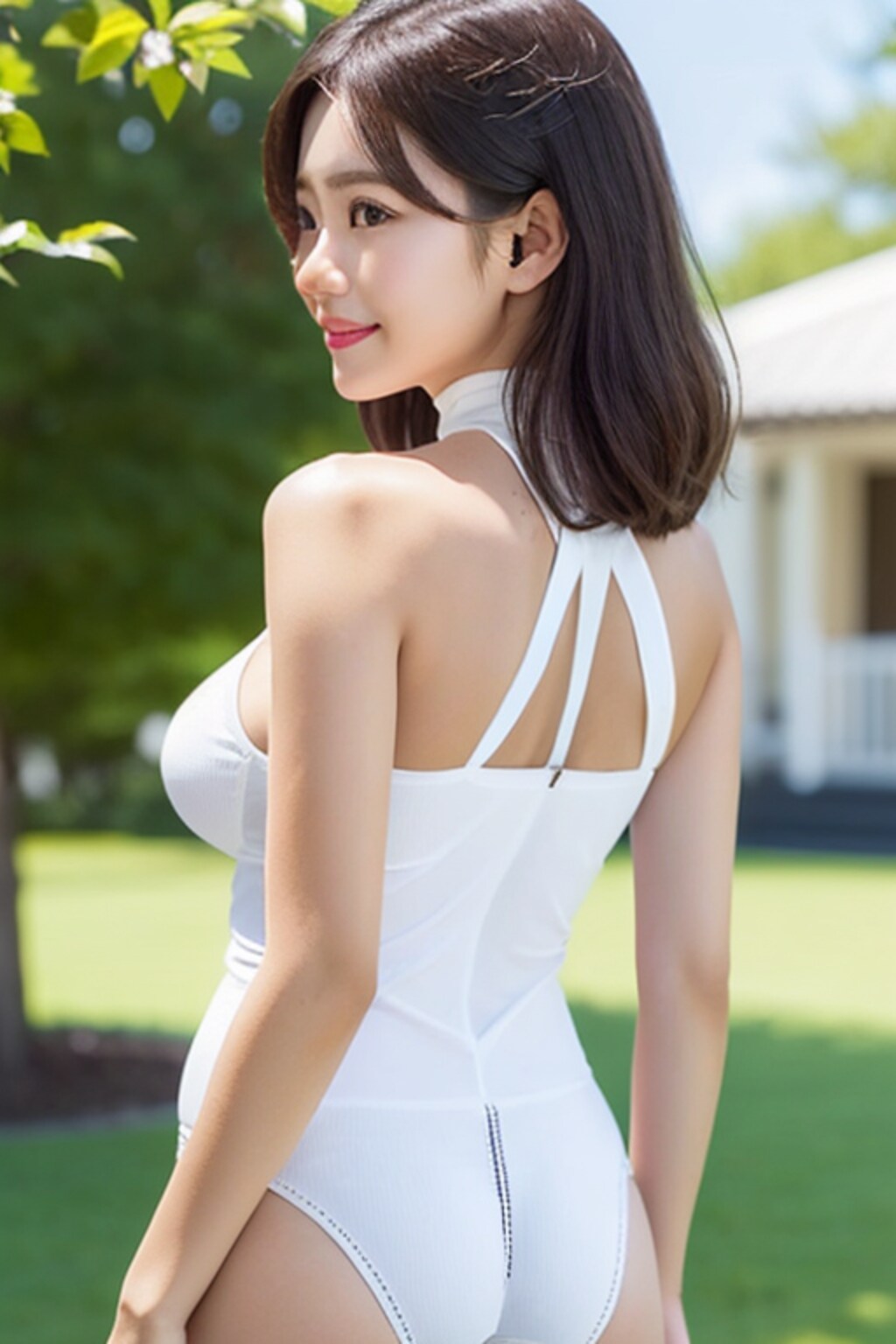 👙水着(ハイネックホルダー)風を色々と試してみました