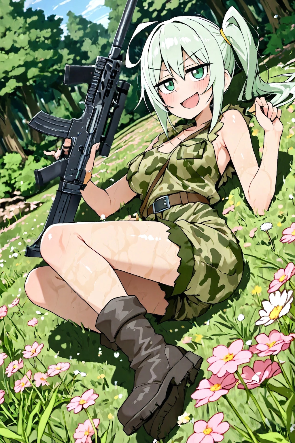 サバゲーをする喜緑さん☆