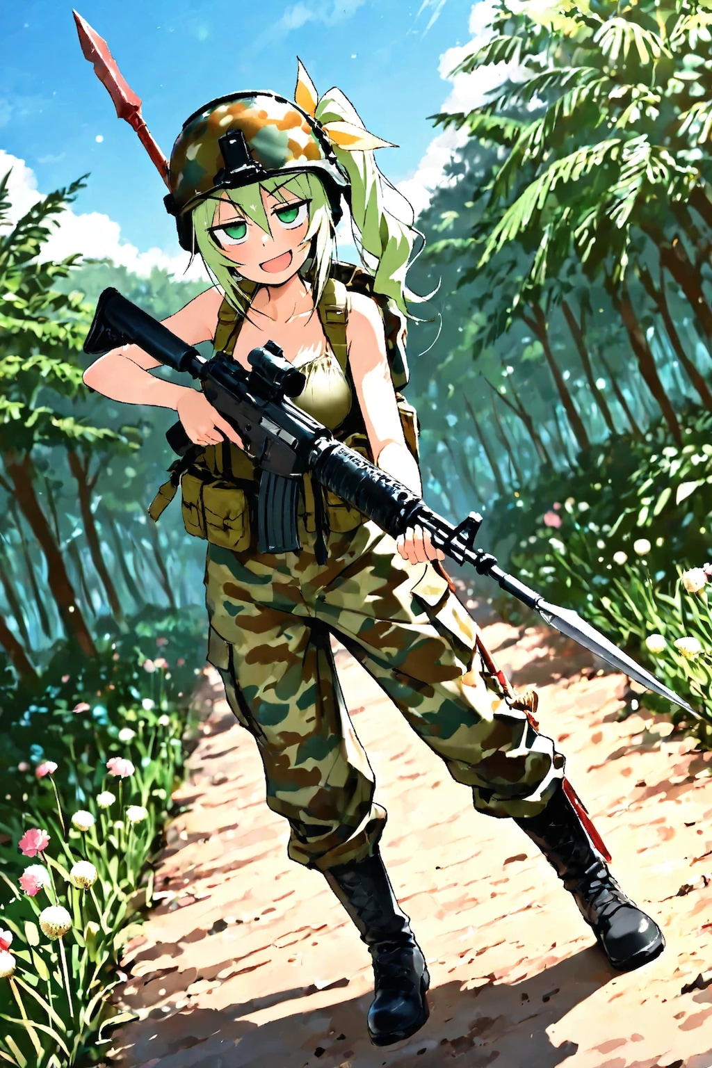 サバゲーをする喜緑さん☆