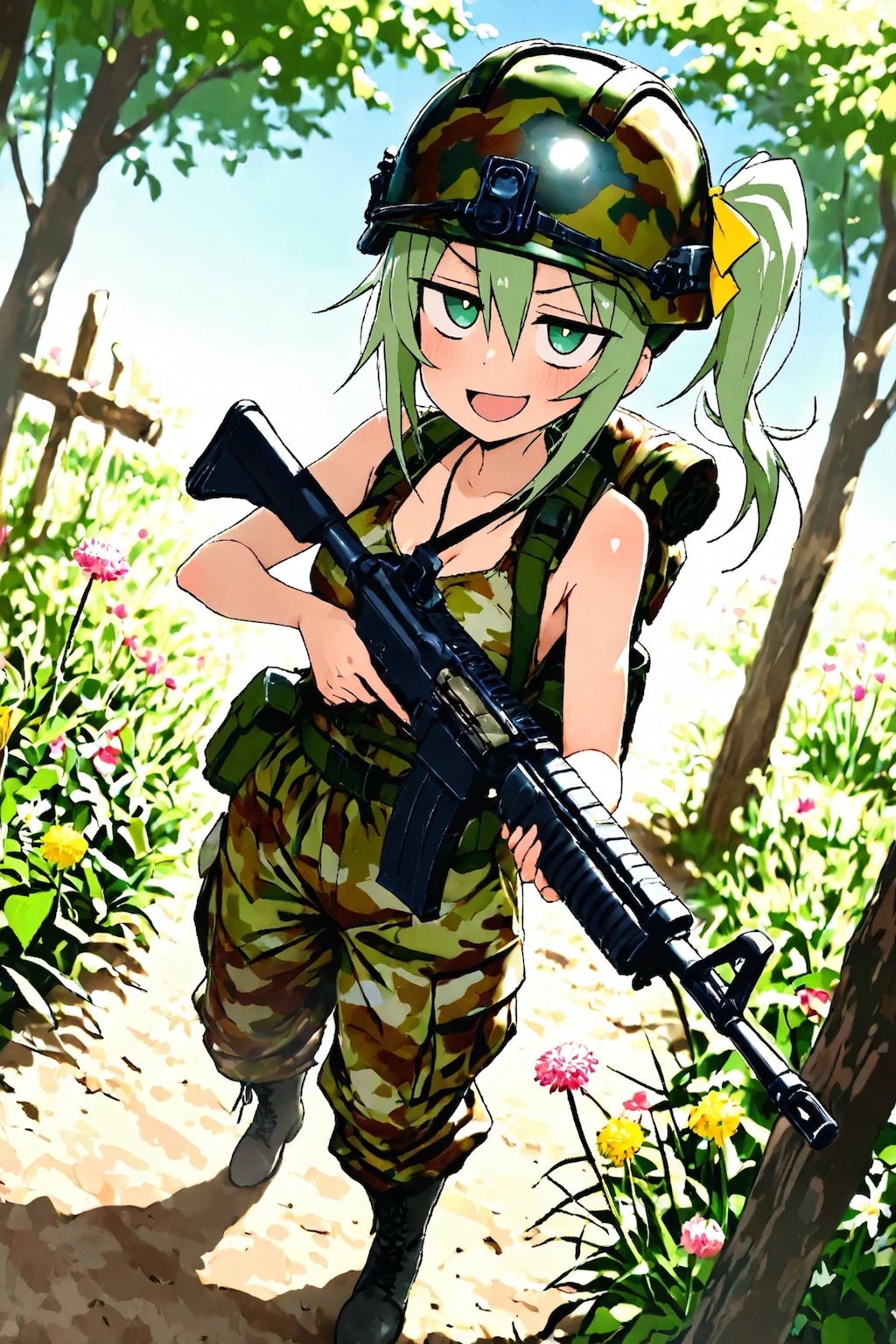 サバゲーをする喜緑さん☆