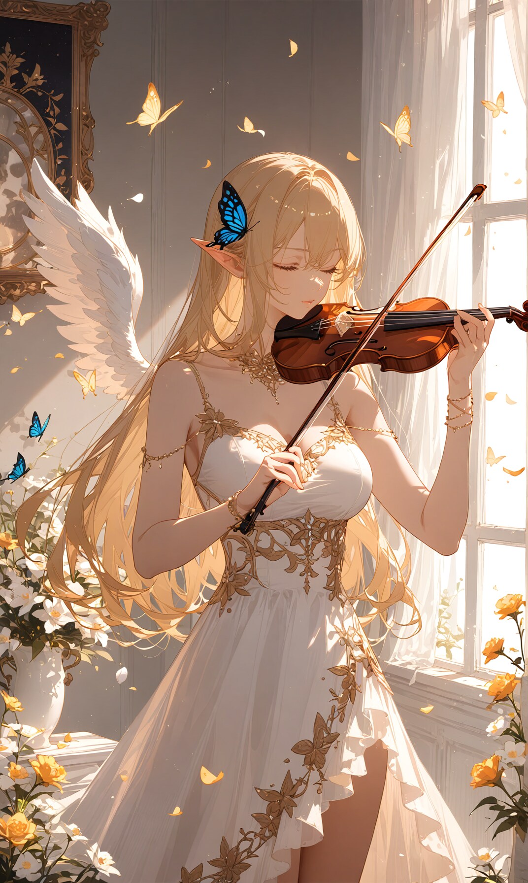 ウナ・エルモサ・ムヘル・トカンド・エル・ヴァイオリン | の人気AIイラスト・グラビア