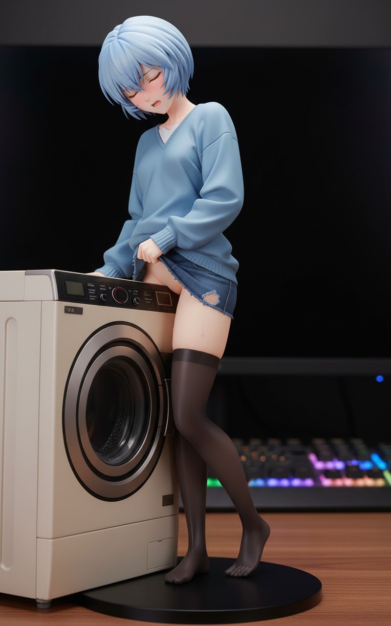 綾波さん　角オナ(洗濯機) フィギュア
