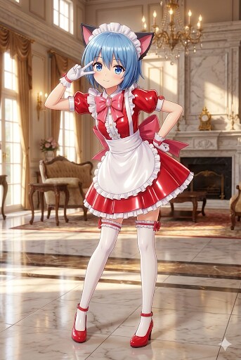ハヤテのごとく　綾崎ハヤテ女装　猫耳メイド服