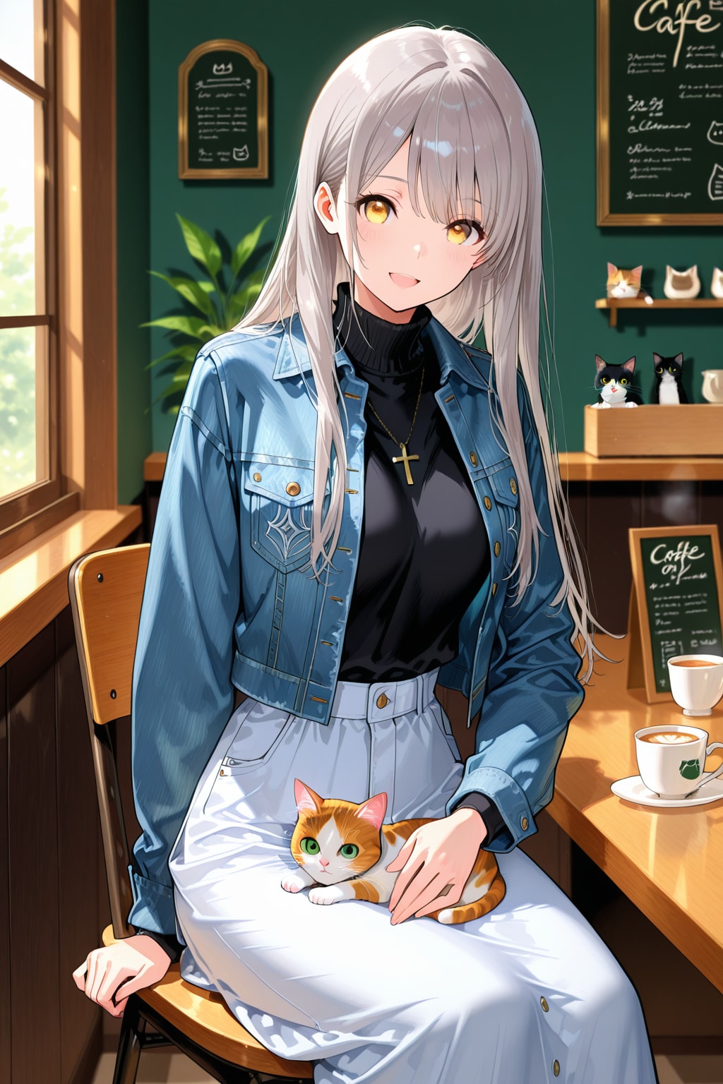 よその娘、ジルリィ　猫カフェ | の人気AIイラスト・グラビア