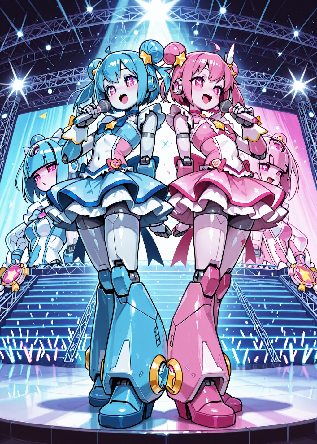 二人は魔法のロボアイドル