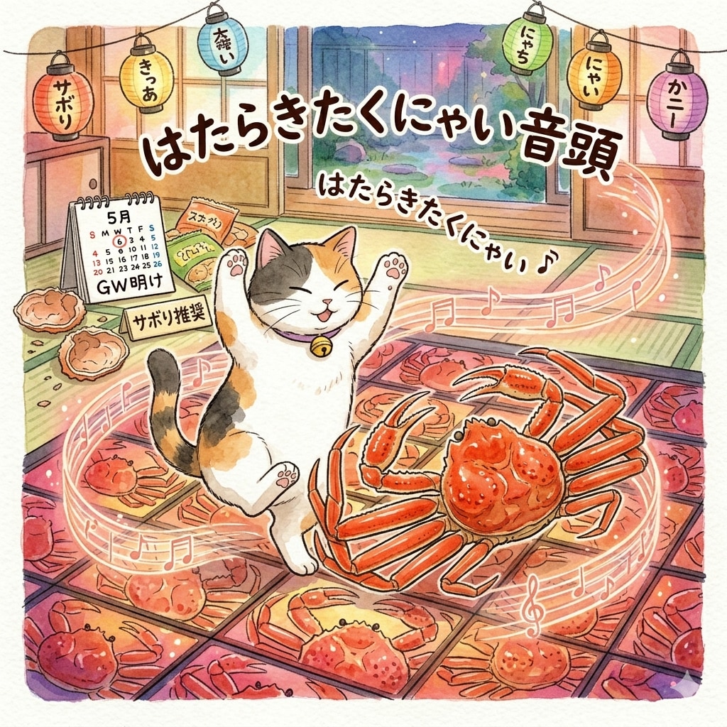 ねこさまとカニさんもはたらきたくない