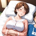 疲れて眠る母子 4枚目