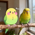 喋るインコと実写インコ 4枚目