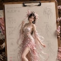 スケッチ: 桃花神 3枚目