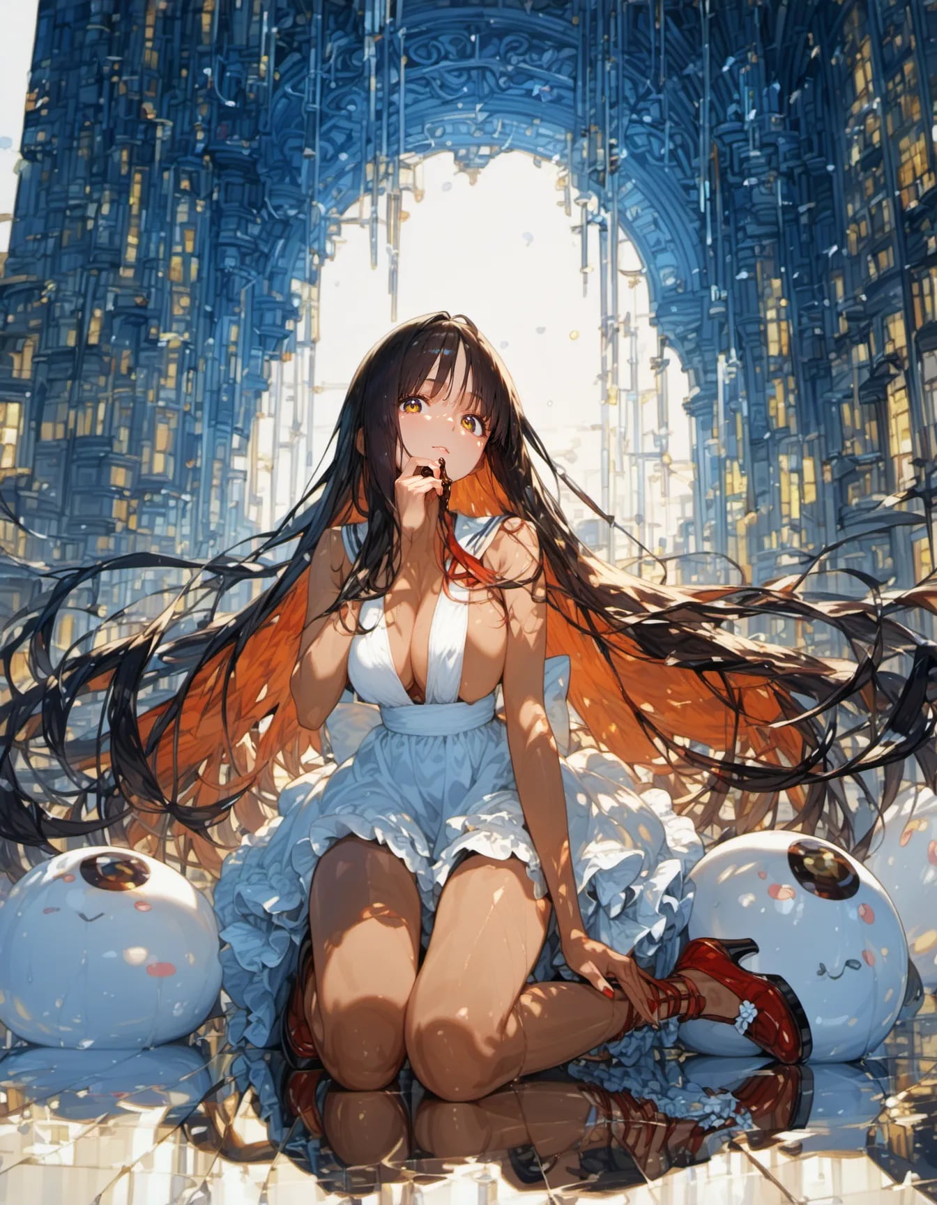 The Watchers in the Blue Hall | の人気AIイラスト・グラビア