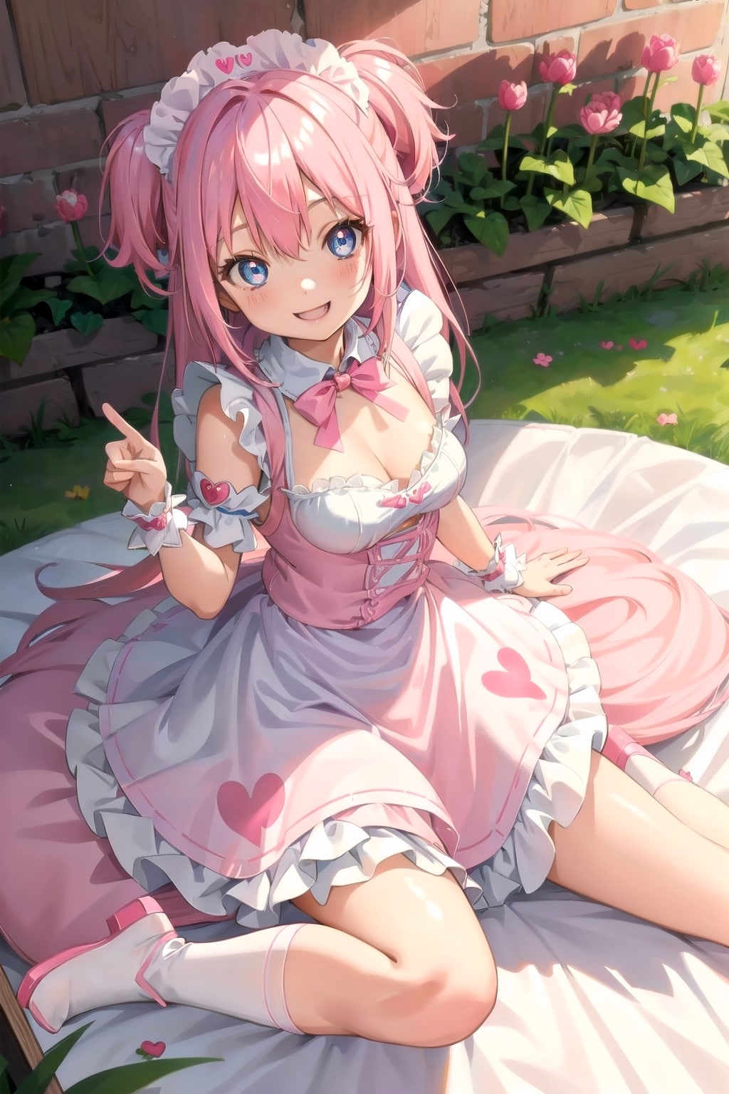 チューリップ園とメイド | の人気AIイラスト・グラビア