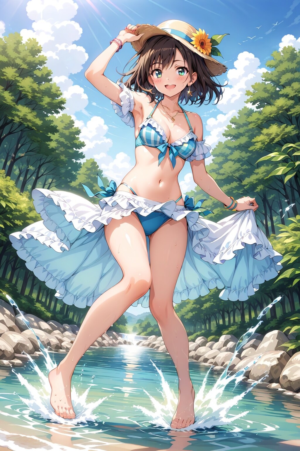 川遊び