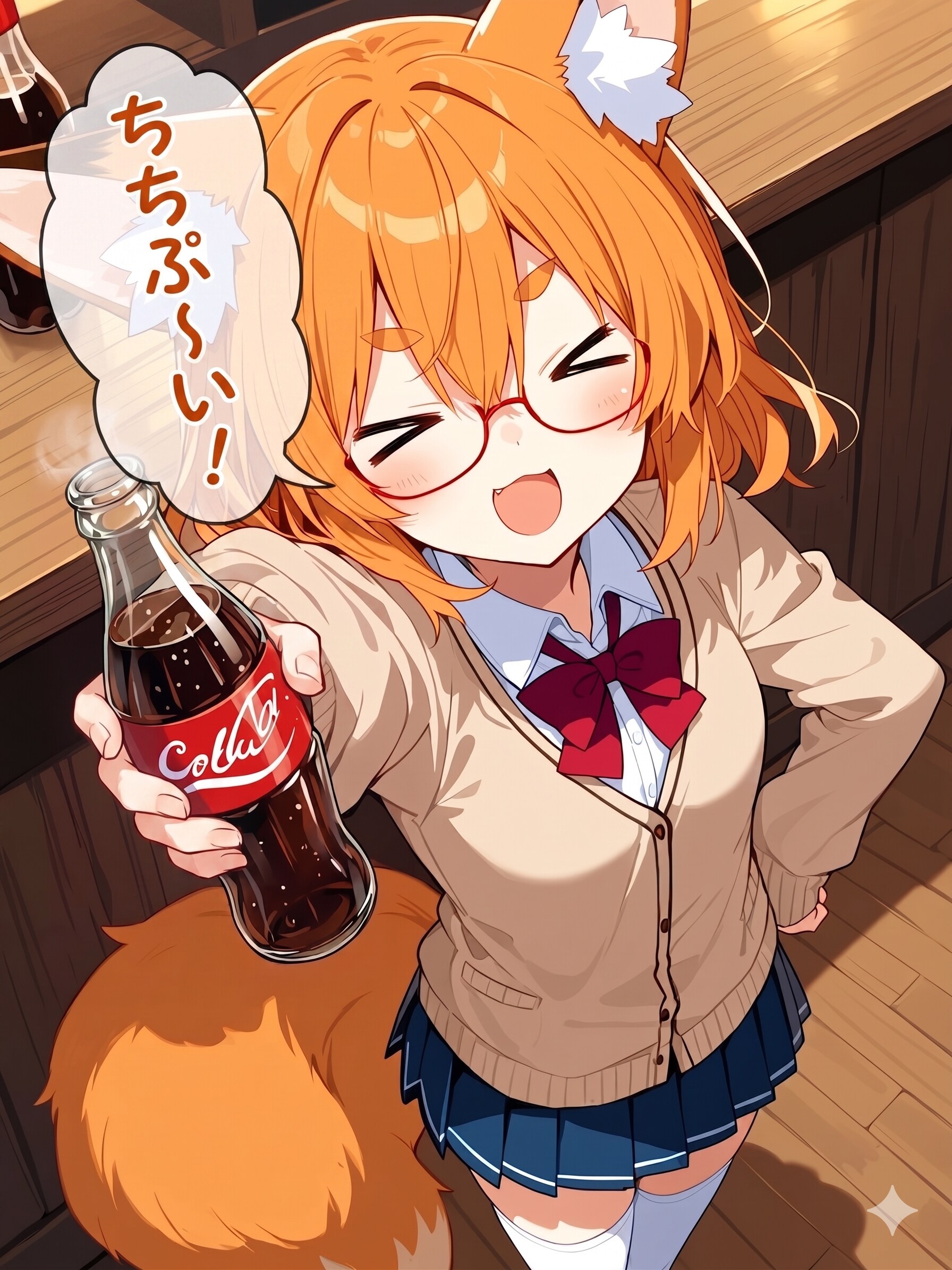 瓶コーラでちちぷ〜い♪