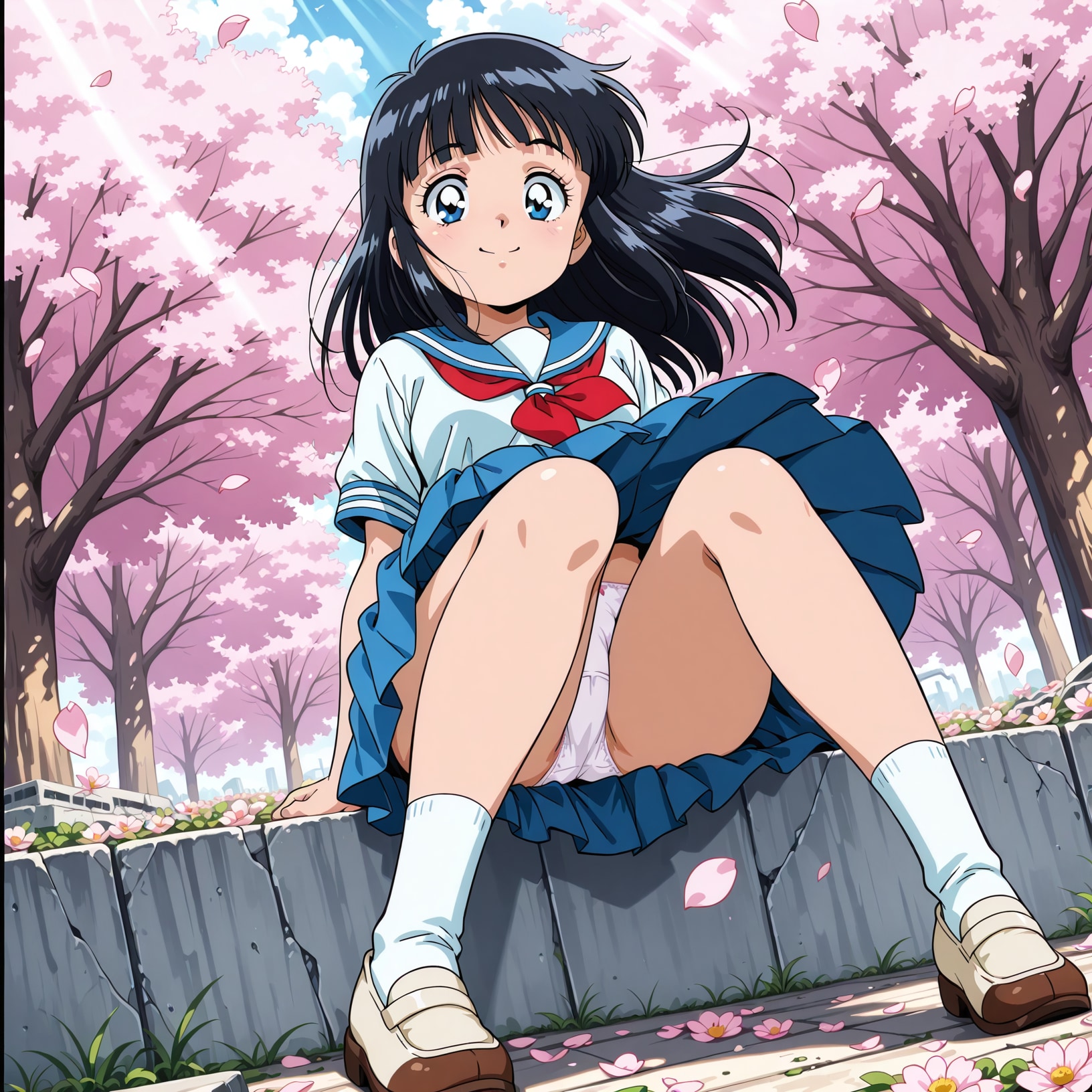 セーラー服の少女【パンチラ】