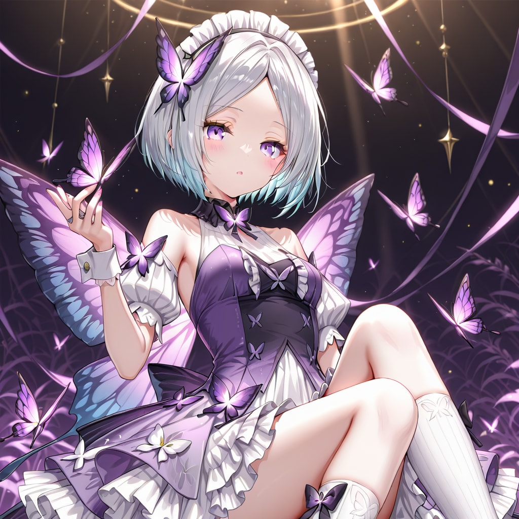 蝶メイド | の人気AIイラスト・グラビア