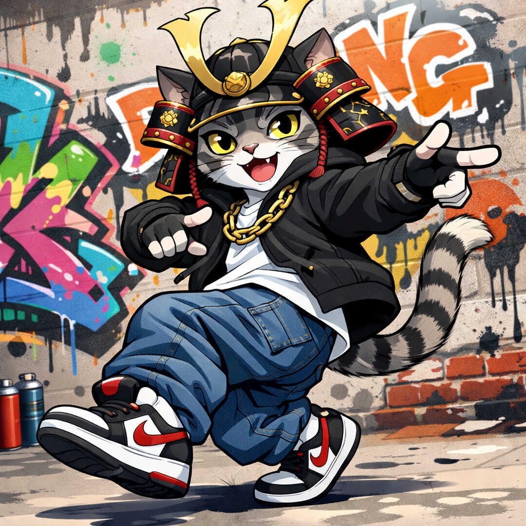 Hip Hop 猫侍 | の人気AIイラスト・グラビア