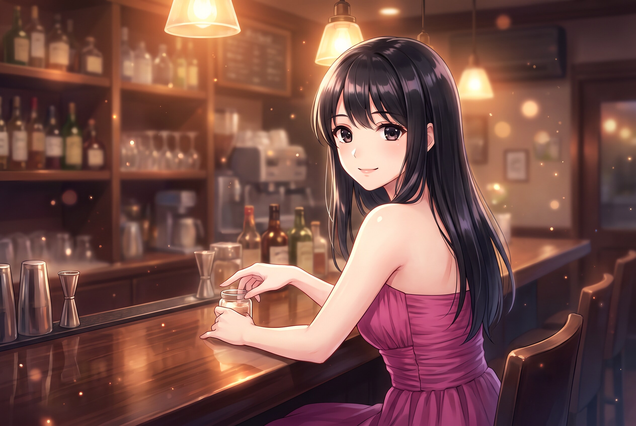 琥珀灯下の艶麗 | の人気AIイラスト・グラビア
