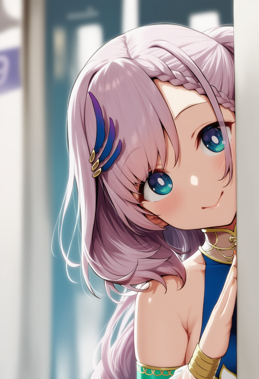 レイネが物陰からジッと見つめているだけ
